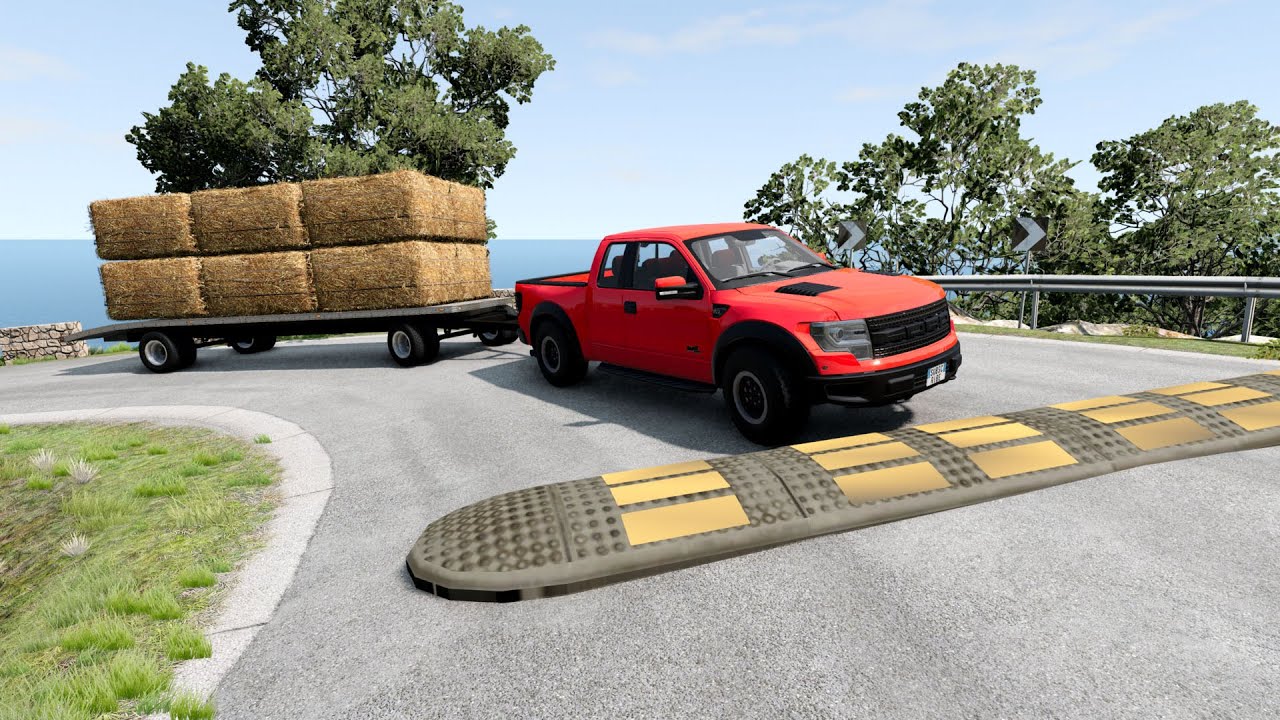 Cars vs Massive Speed Bumps #96 - beamng.drive beamng cars TV