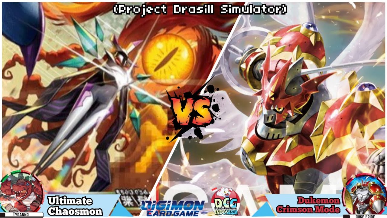 Digimon TCG BT17 Ultimate Chaosmon vs Gallantmon Crimson Mode (Project Drasil Sim)
