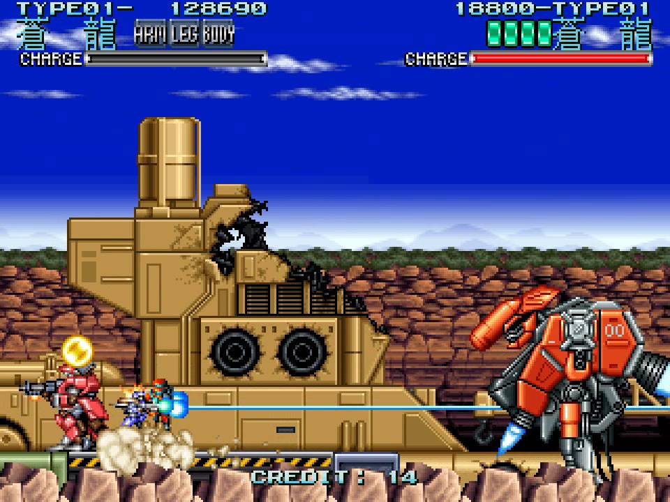 Wolf Fang/Rohga: Armor Force arcade 2 player Netplay 60fps