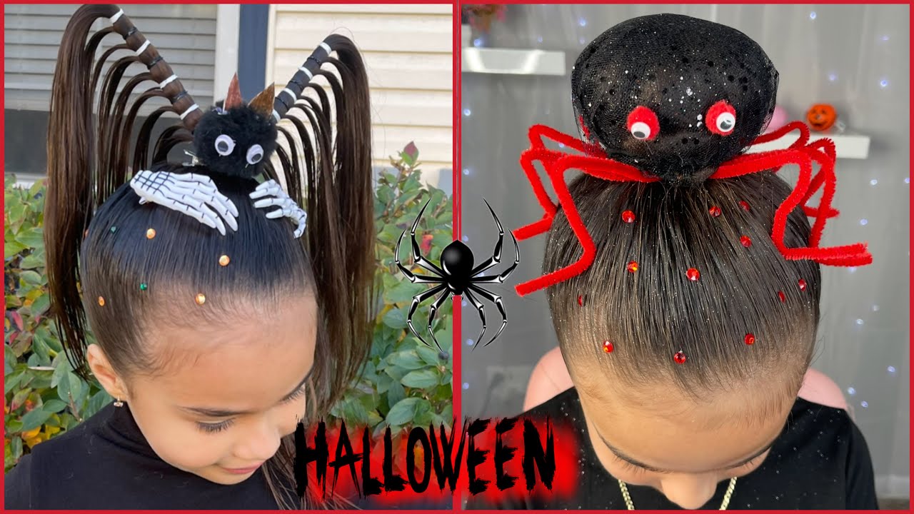 2 простые и милые идеи причесок на Хэллоуин 👻