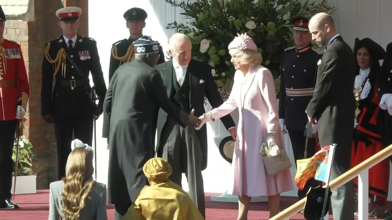King Charles and Queen Camilla welcome Nigerian President Tinubu to Windsor for state visit | AFP