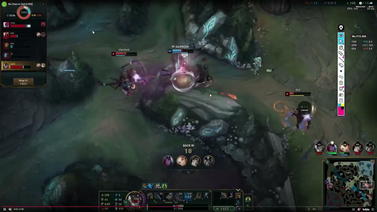 Gold XinZhao vs Zed,