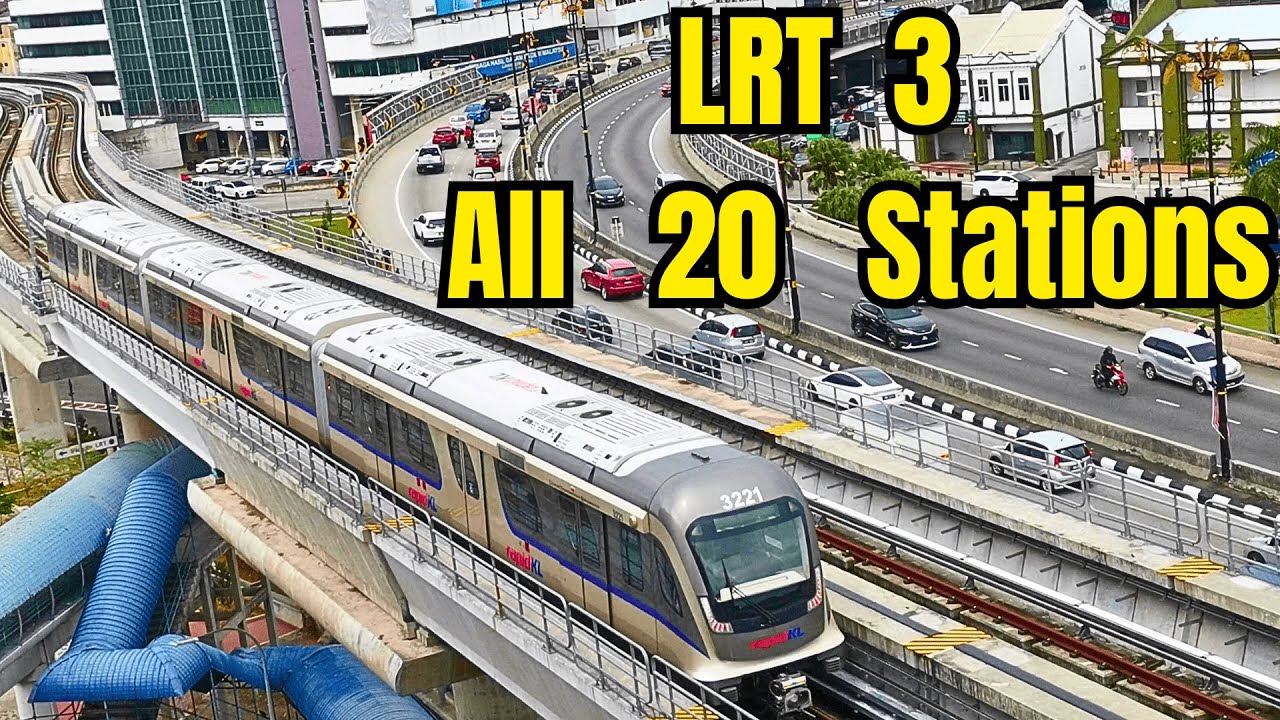 The New LRT Shah Alam Line (LRT3)  -  All 20 Stations