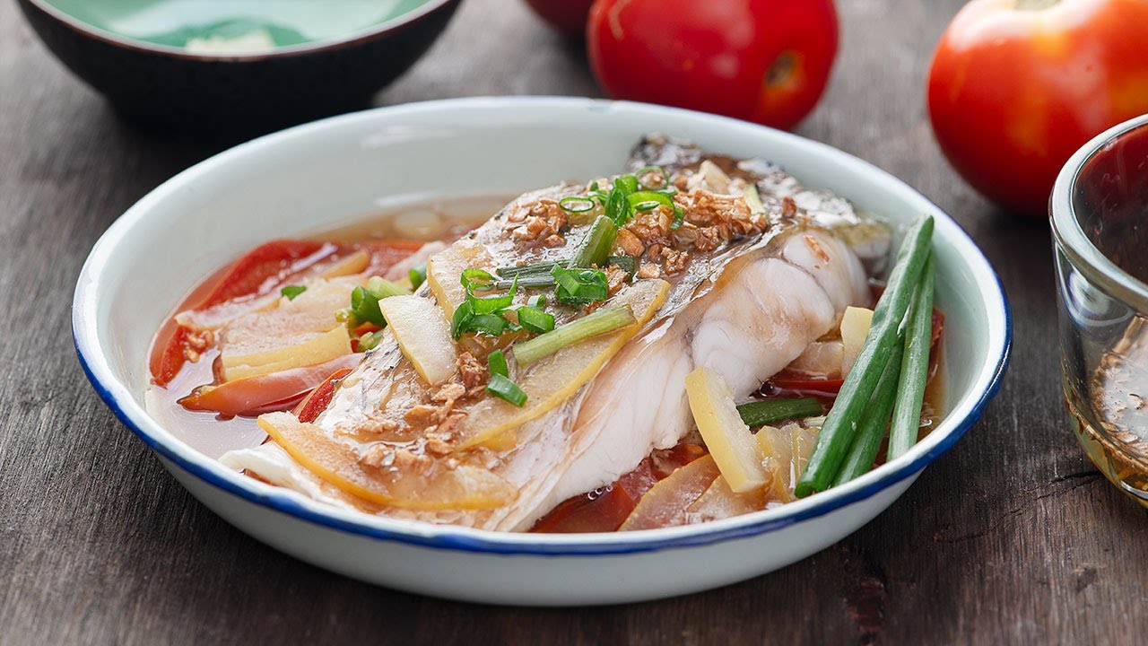 Easy 8-minutes Chinese Steamed Fish Fillet with Preserved Lemon