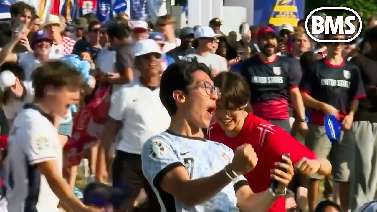 CRAZY SCENES 🙌 England fans in Philadelphia GO WILD as England beat Croatia 4-2 in World Cup opener🏆