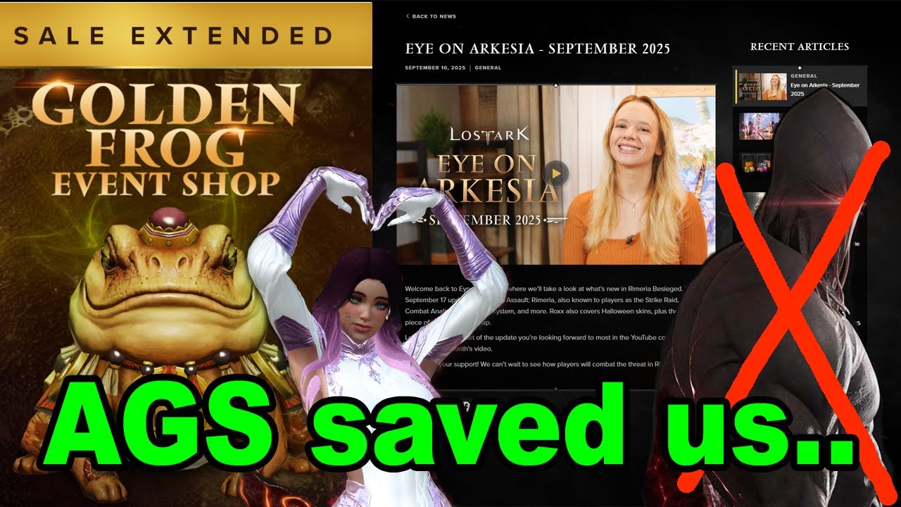 September Lost Ark News! FREE FROM AEGIR! FOREVER...hopefully.... Golden Frog EXTENDED!