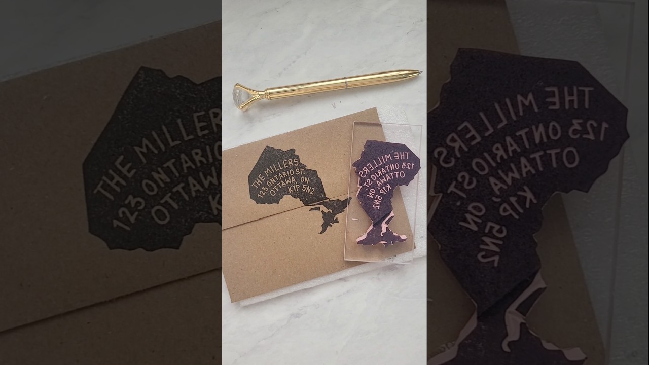 Custom Province & State Address Stamps (could also be a country or island too!) #rubberstamp