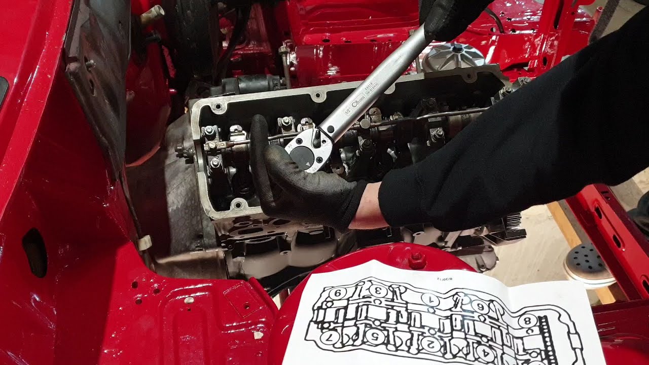 BMW E30 M40b18 turbo project ep3 cylinder head assembly