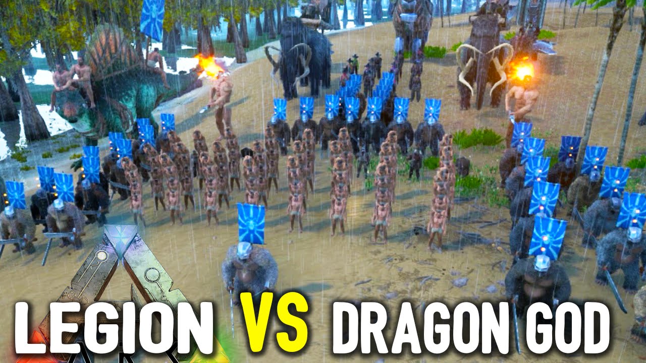 Ark Survival Evolved - DRAGON GOD vs LEGION (FAIL) - New Creatures / Weapons (Gameplay)