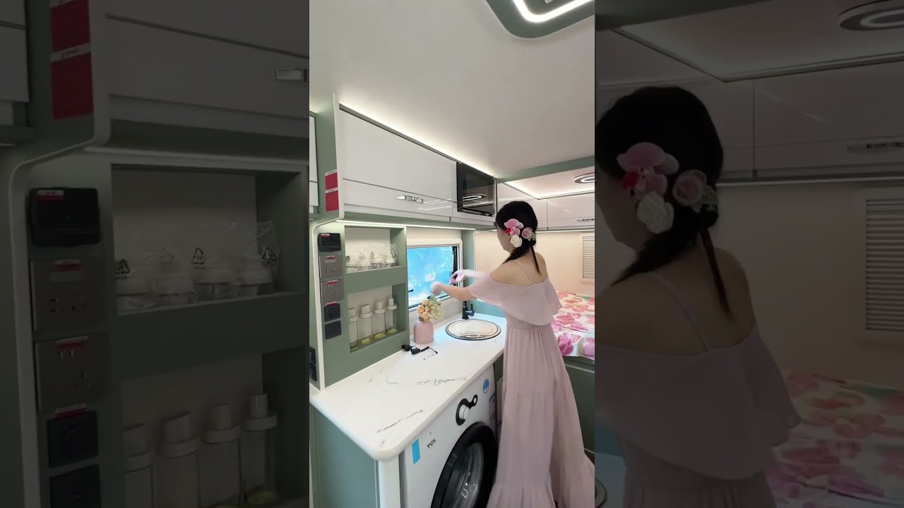 I was sleeping in the RV and suddenly I heard someone knocking on the door.
