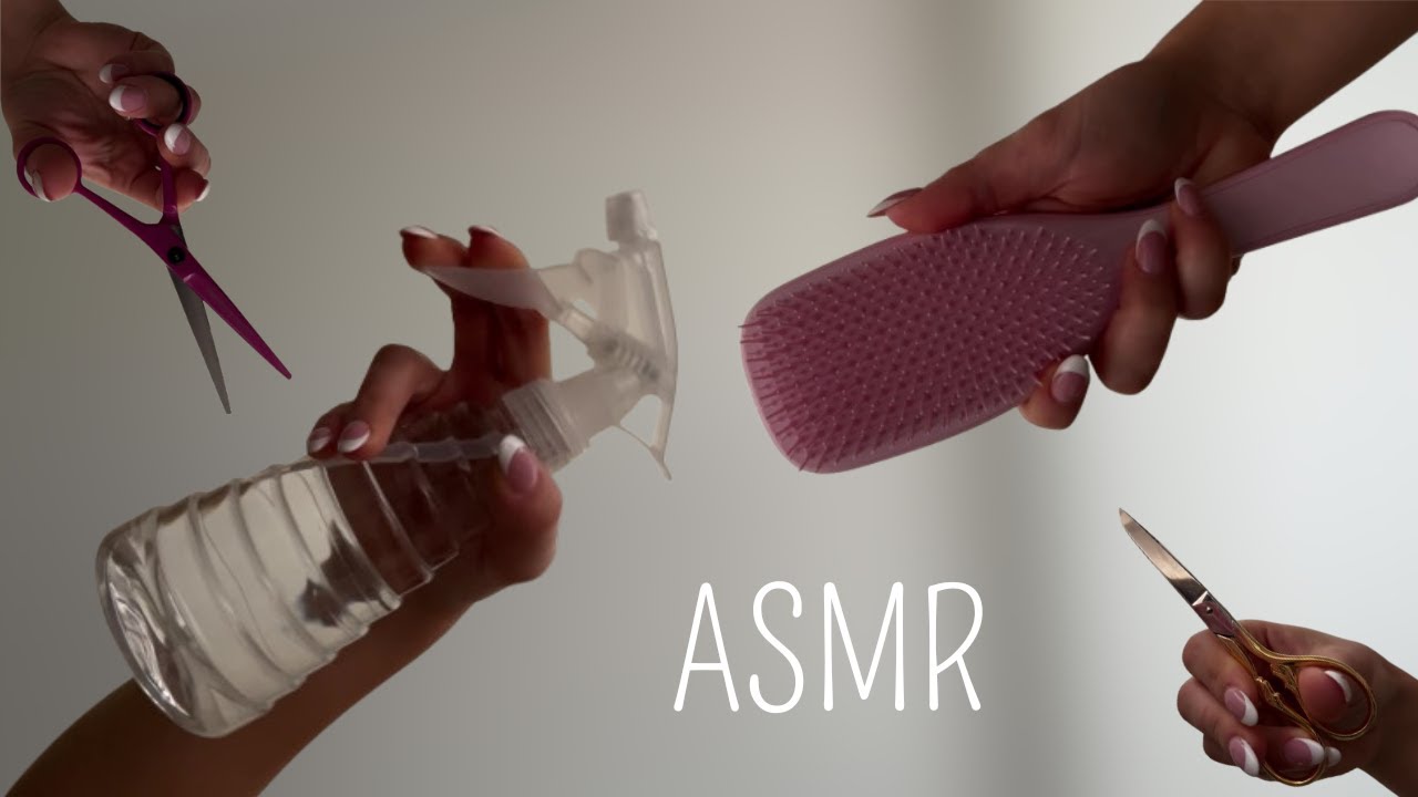 ASMR Te Corto y Peino el Pelo (POV) ✂️ NO TALKING| Sonidos de Tijeras + Brushing| Peluqueria✨