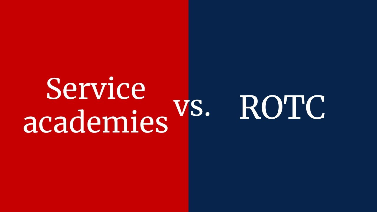 What are the key differences between military service academies and ROTC programs?