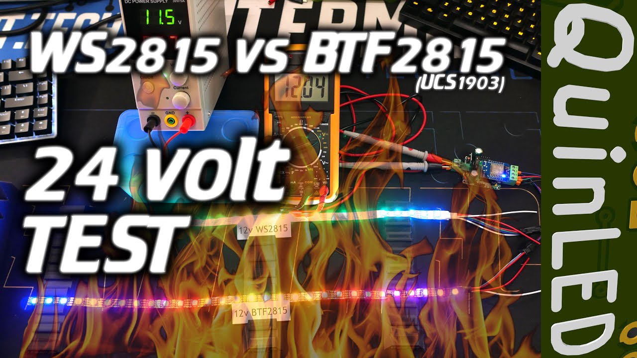 💡QuinLED💡 24v on 12v WS2815 / BTF2815 | Will it burn?