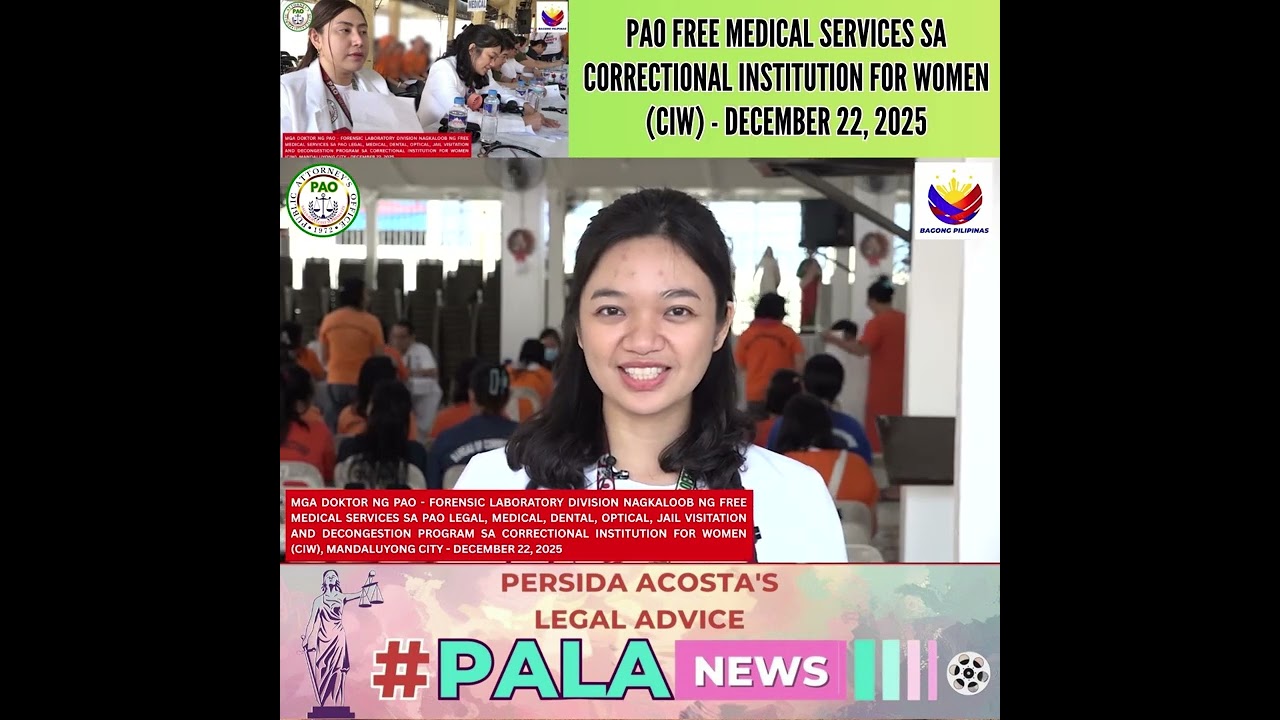PAO FREE MEDICAL SERVICES SA CORRECTIONAL INSTITUTION FOR WOMEN (CIW) - DECEMBER 22, 2025.