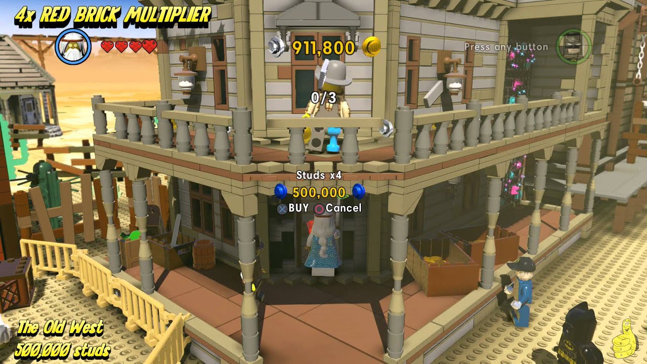 The Lego Movie Videogame: RED BRICK Stud Multiplier Locations (All Red Brick Stud Multipliers) - HTG