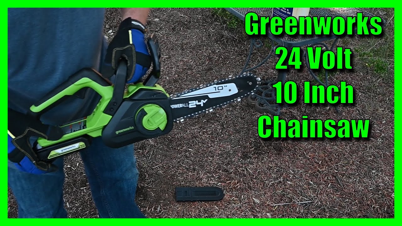 Бензопила Greenworks 24 В 10 дюймов. Перегрев в конце практического испытания
