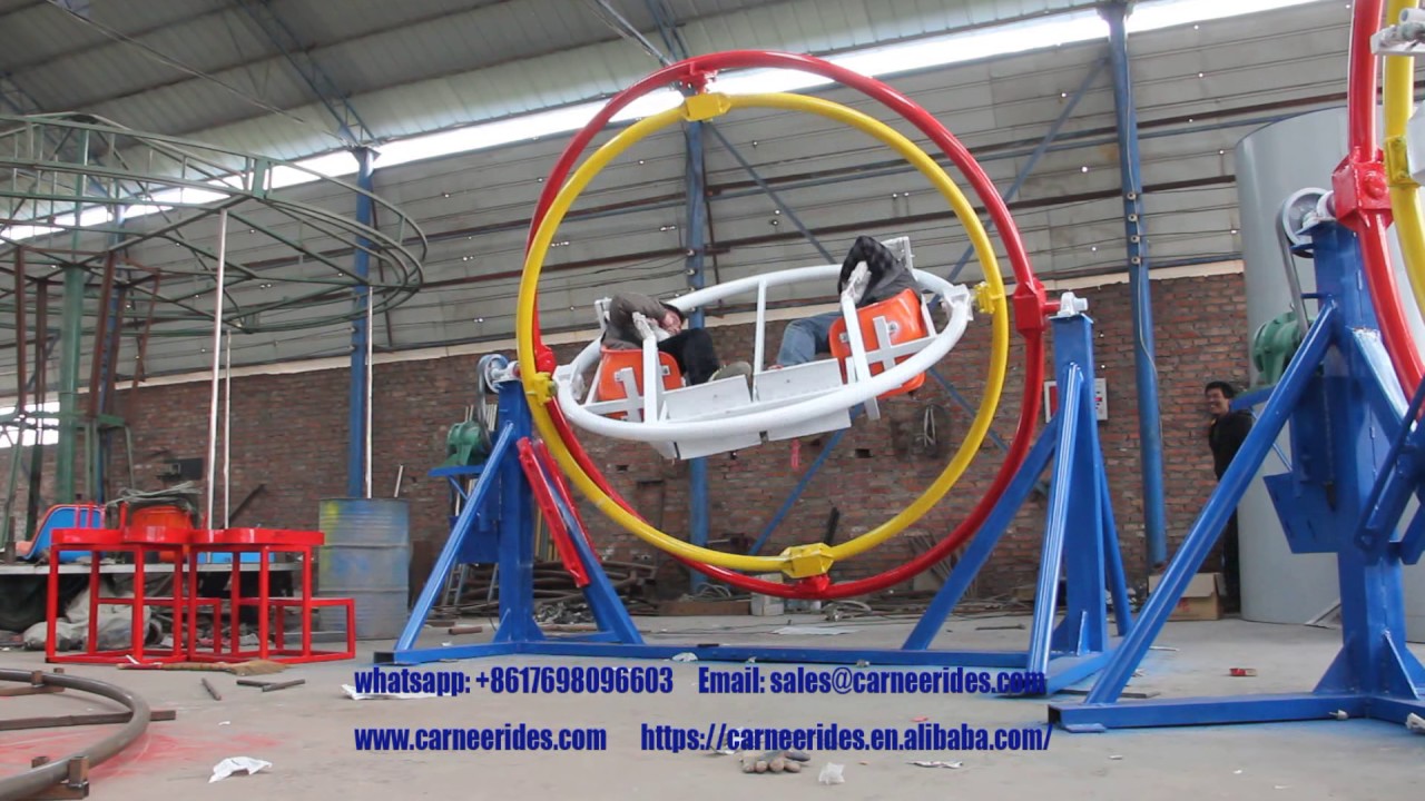 2 seats 3D human gyroscope ride
