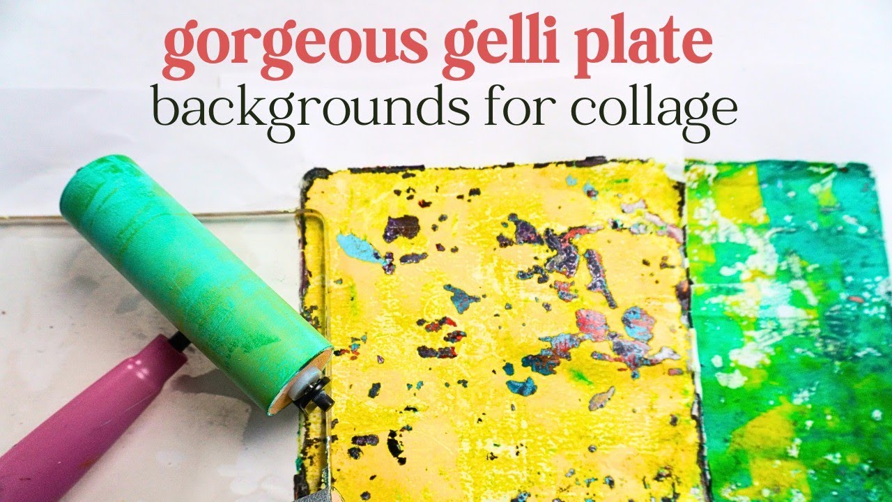 Gorgeous Gel Plate Backgrounds for Collage