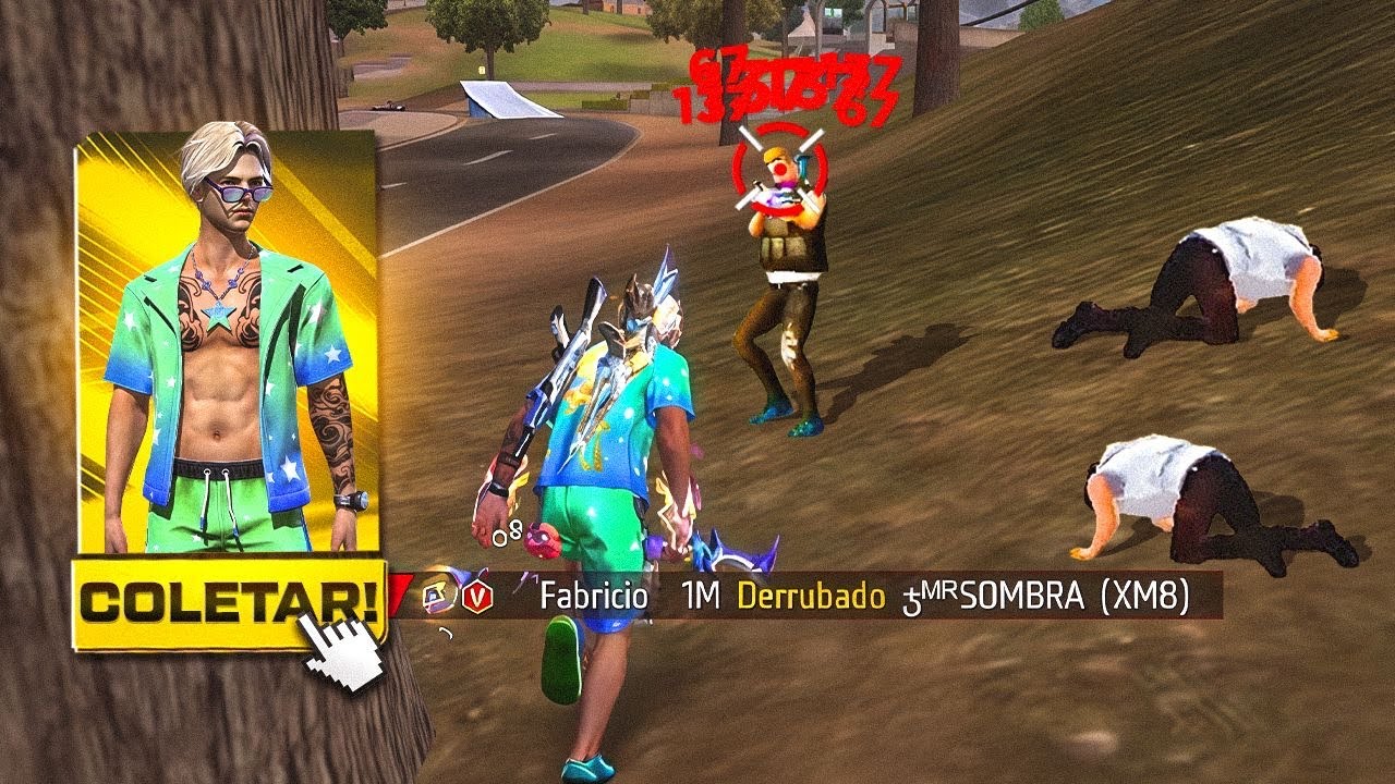 JOGUEI COM O CONJUNTO “NO ESTILO PRAIANO“ FIQUEI IMBATÍVE? PARTIDA SOLO VS SQUAD FREE FIRE 
