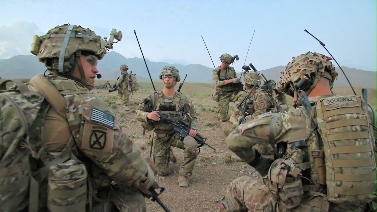 Soldiers Patrol For Indirect Fire - FOB Shank