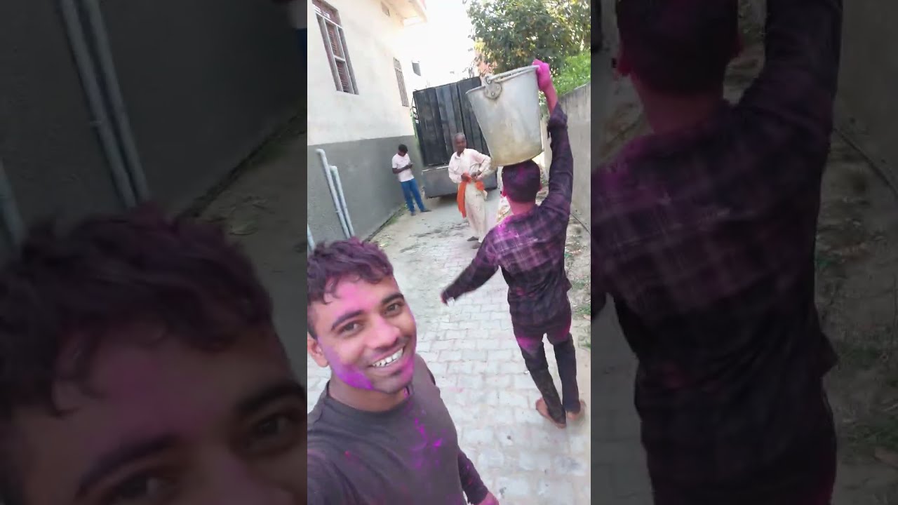 # Holi pe ki bhut sari masti #Hasi nahi ruke gi # full maja Holi pe 
