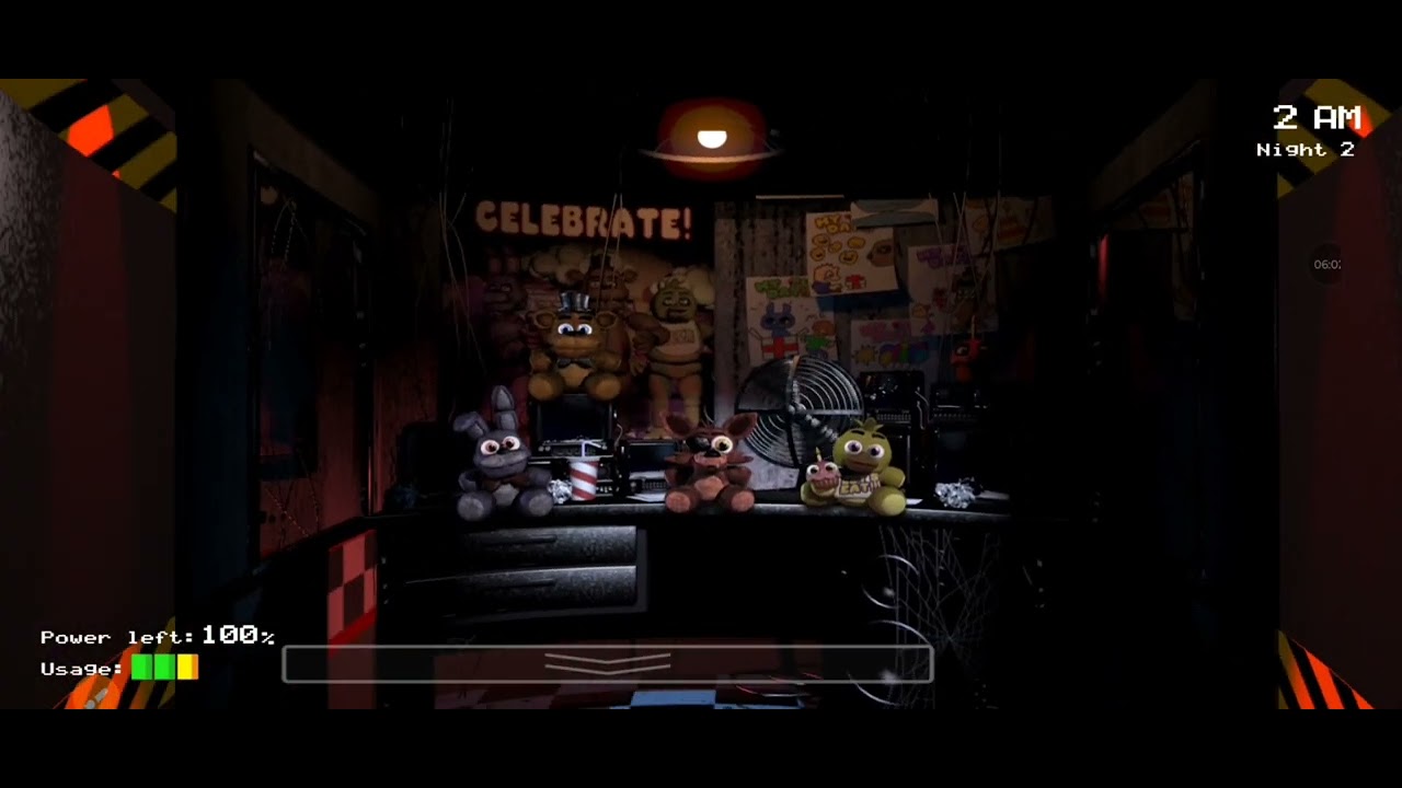 Jogando five nights at freddy's 1