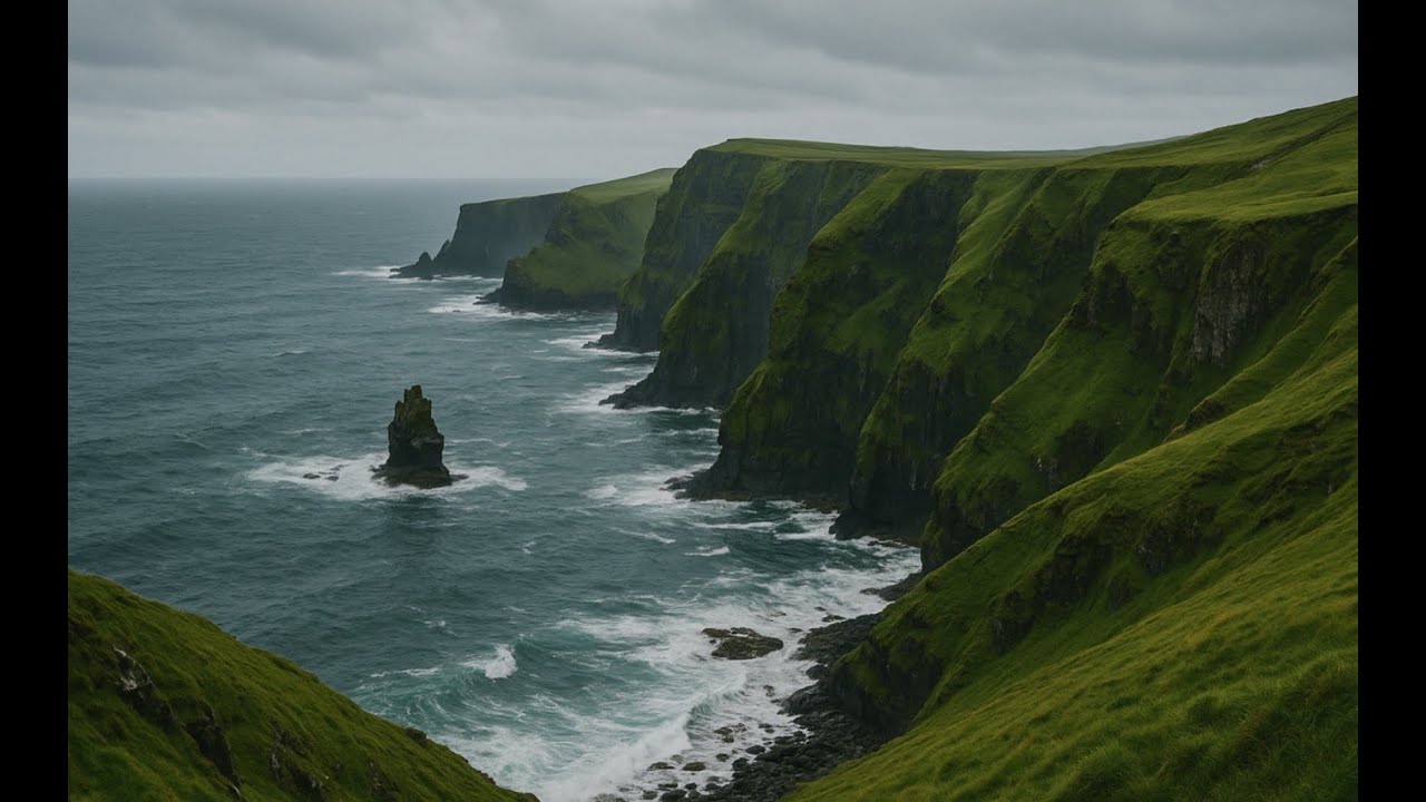 1 Hour of Relaxing Irish Coastal Views with Ocean Sounds