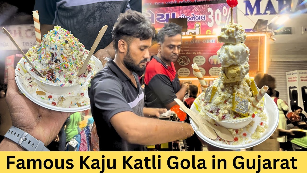Kaju Katli Gola First time in Gujarat 🔥😍 | ice gola Naiyya isanpur Ahmedabad