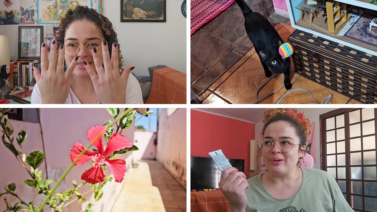 vlog de rotina *arte no canva, filmes e últimas leituras* ✨️🌺🐈‍⬛