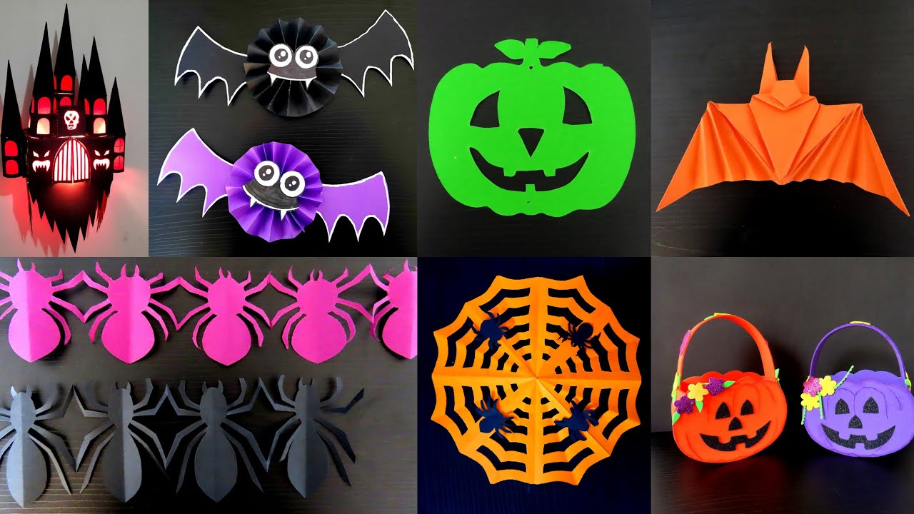 8 IDEAS DE DECORACION DE HALLOWEEN 👻 ADORNOS PARA TU CASA FACIL DE HACER