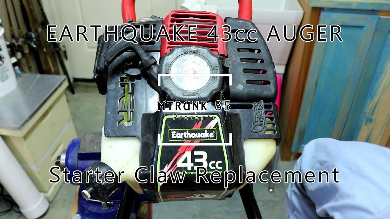 Earhquake Auger 43cc Pull Rope and Starter Claw Replacement