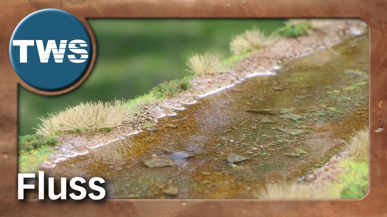 Tutorial: modularer Fluss mit Epoxidharz / modular river using epoxy resin (Tabletop-Gelände, TWS)