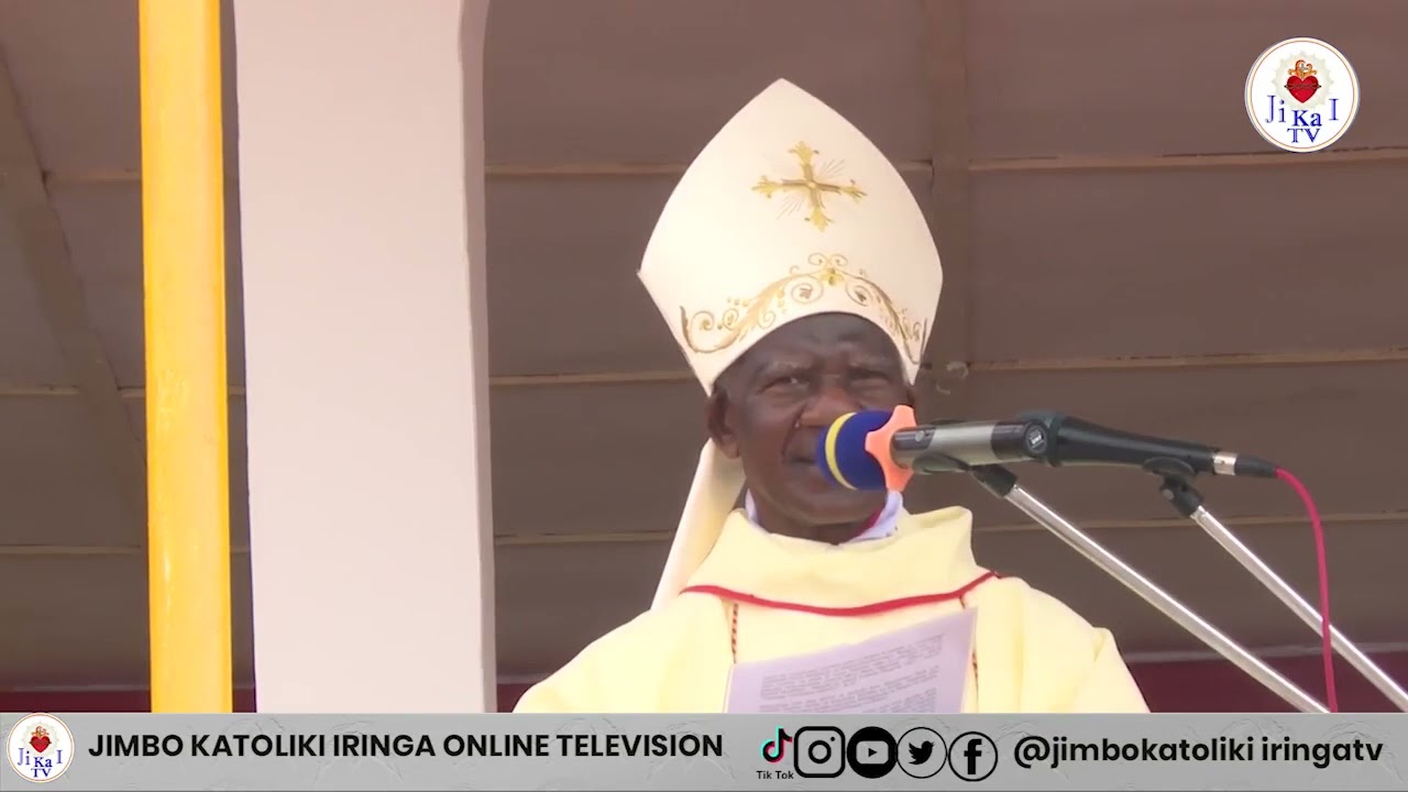 TAZAMA FURAHA YA ASKOFU WAKATI AKITOA NENO LA SHUKURANI BAADA YA JUBILEI YAKE YA MIAKA 50