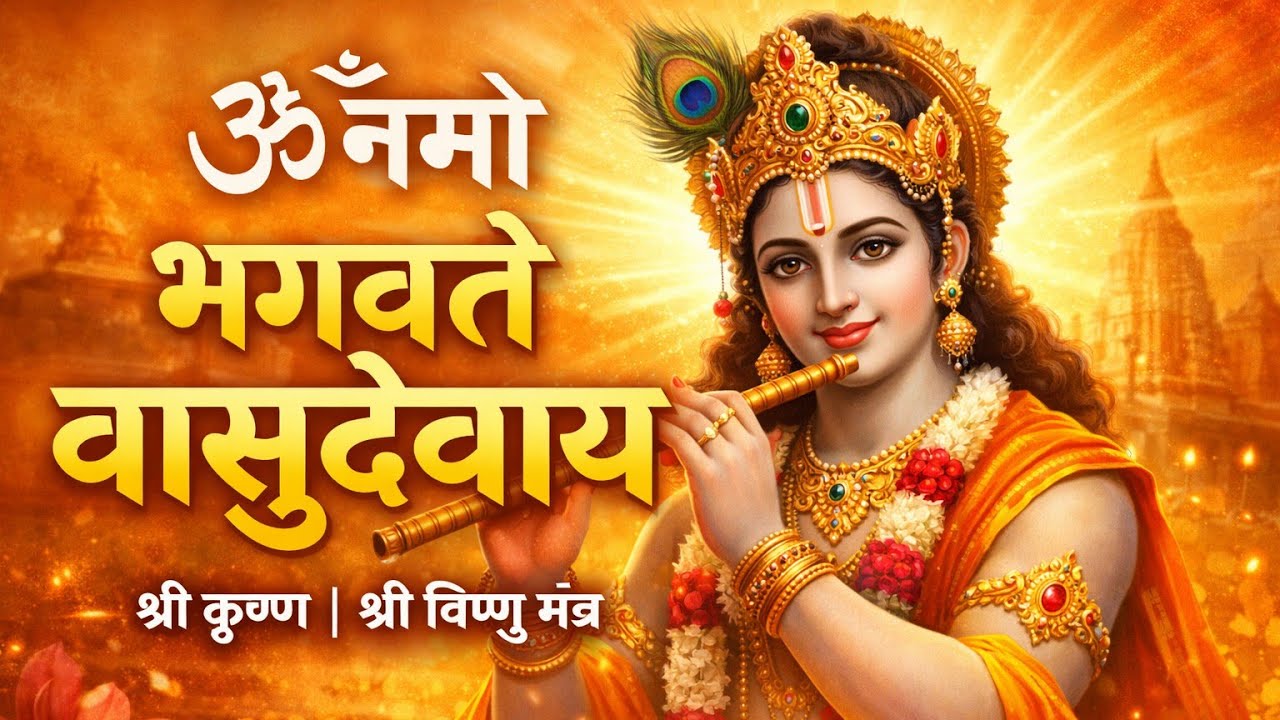 ॐ नमो भगवते वासुदेवाय 108 बार | Vishnu Krishna Mantra | Peaceful Meditation