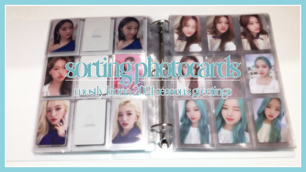 ☆ sorting photocards #1 | mostly loona 2021 season's greetings