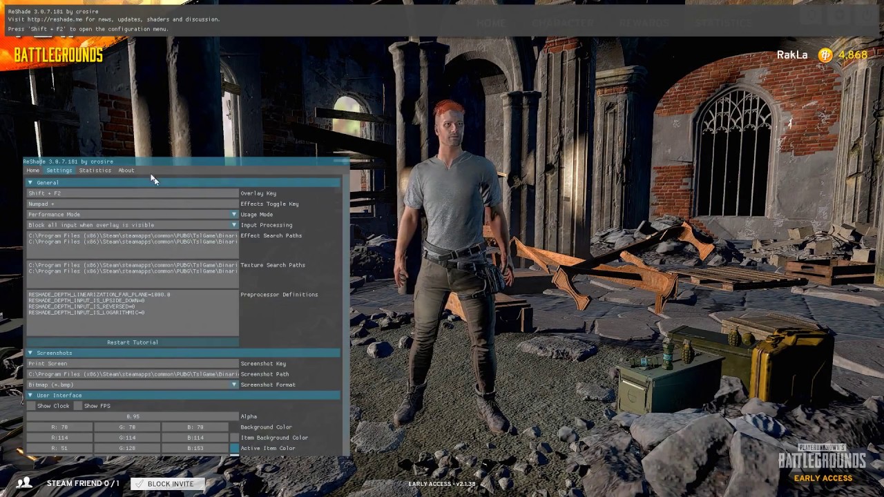 PlayerUnknown's Battlegrounds - RESHADE tutorial and settings