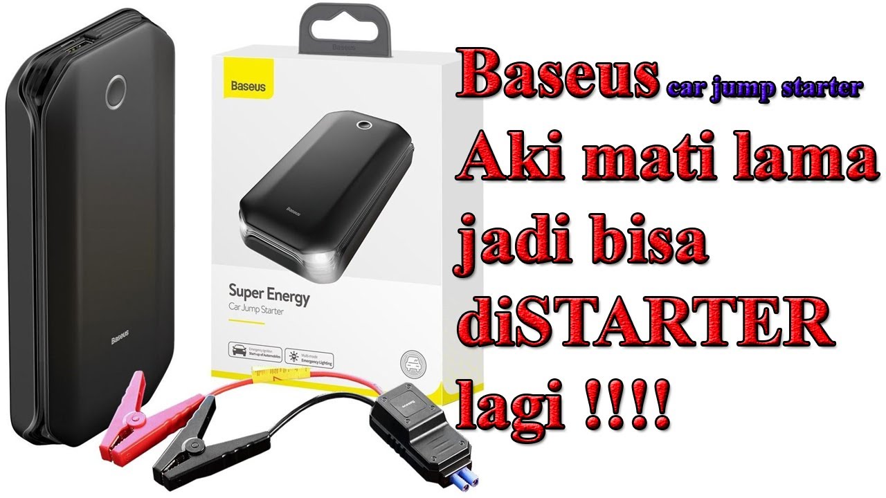AKI mati ? bisa distarter pake powerbank Baseus car jump starter ini !!!