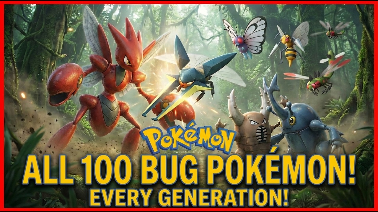 All 100 Bug Pok&eacute;mon's  All Generations From Gen 1 - 9   Documentary Style in Real Life