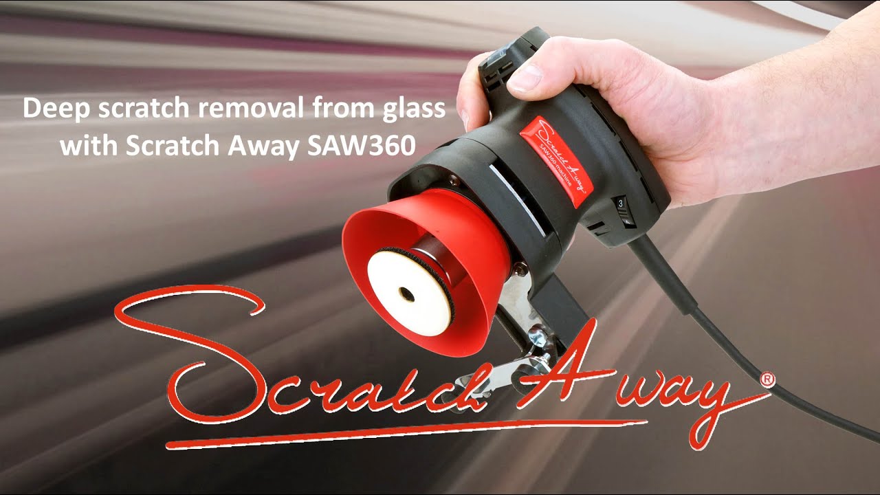 Deep scratch removal from glass with Scratch Away SAW360 | kras verwijdering uit glas, diepe kras