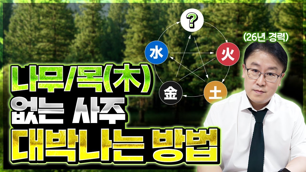 목 없는 사주가 대박나는 개운법! 태어난 계절별, 나무가 없으면 이렇게 성공하시면 됩니다. (feat.직업/작명/풍수)