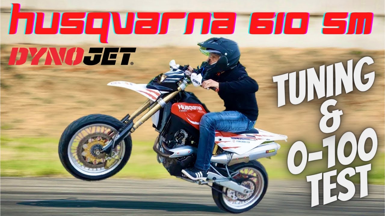 HUSQVARNA 610ie SM - DYNOJET TUNING - VLOG & 0_100 TEST - GOPRO 10 & IPHONE 13 - 4K