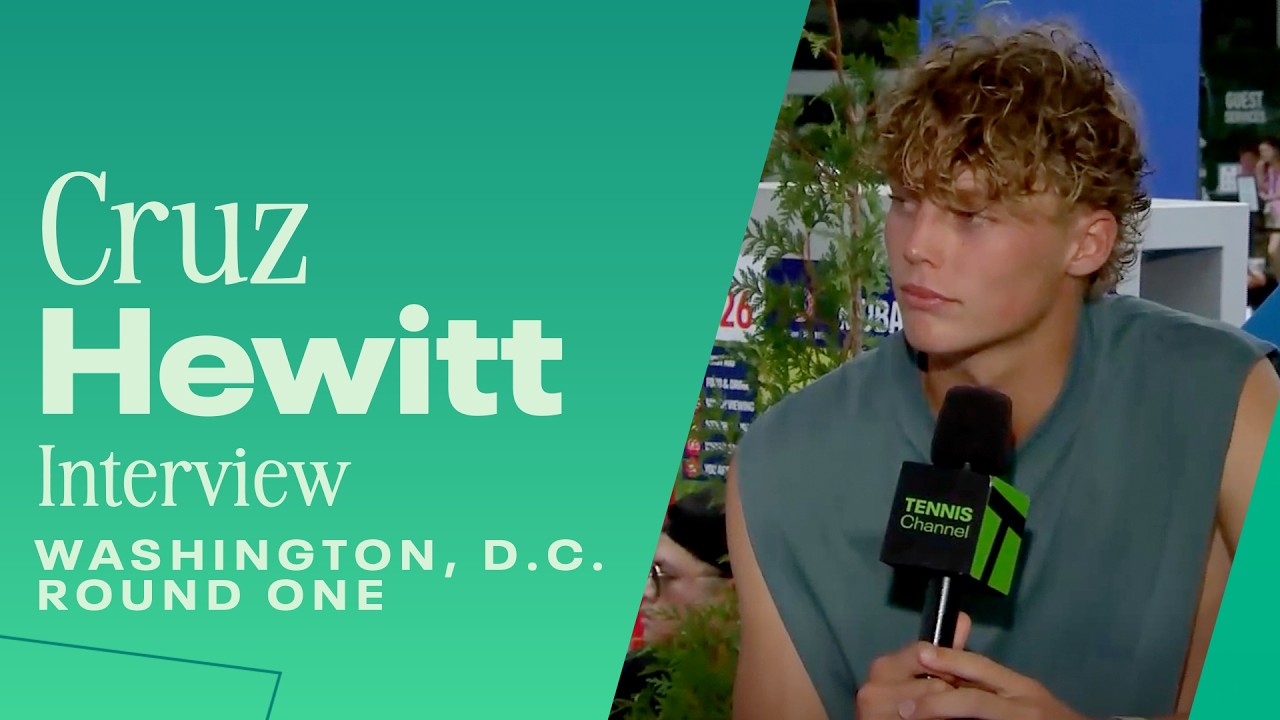 Cruz Hewitt on doing the same celebration as his dad Lleyton 😂 | 2026 Washington, D.C.