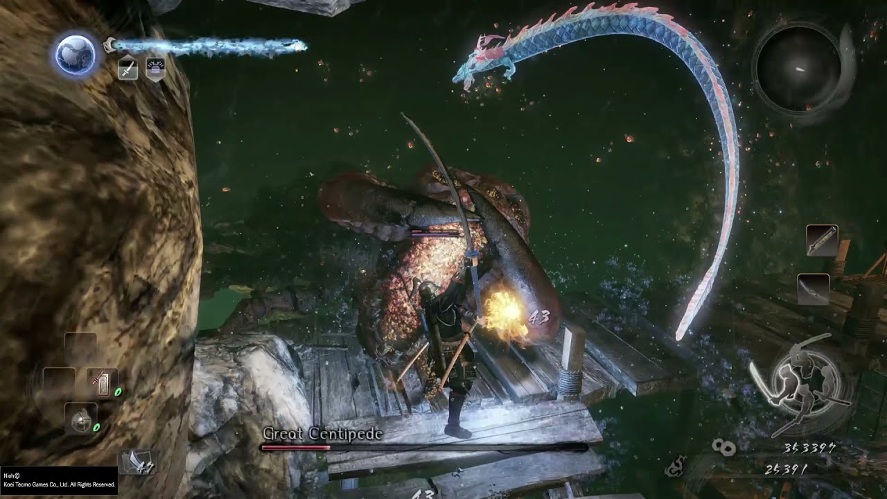 [Nioh] Great Centipede NG Boss Fight (Way of the Samurai)