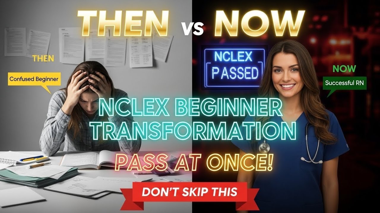 NCLEX BEGINNER'S JOURNEY TO PASSING AT ONCE | THEN VS NOW.