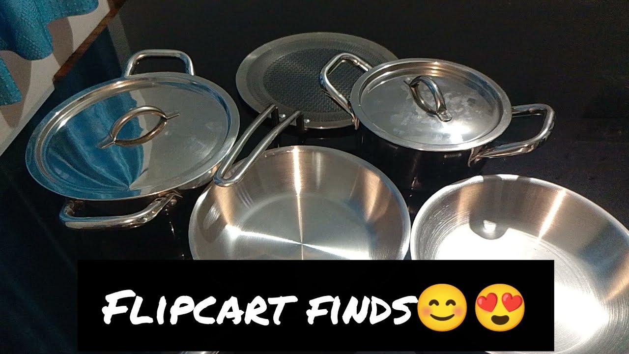 Flipcartil നിന്നും 2100 രൂപക്ക് വാങ്ങിയ stainell steel cookware 😍#viral#offer#intessvally cookwaee😍