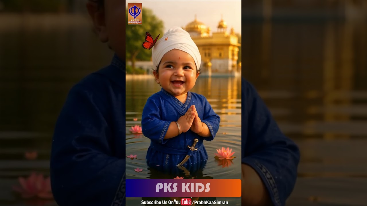 Cutest Sikh Baby Chanting Waheguru Simran 🌸 | Satnaam Waheguru #SikhKids #SikhRhymes #khalsarhymes