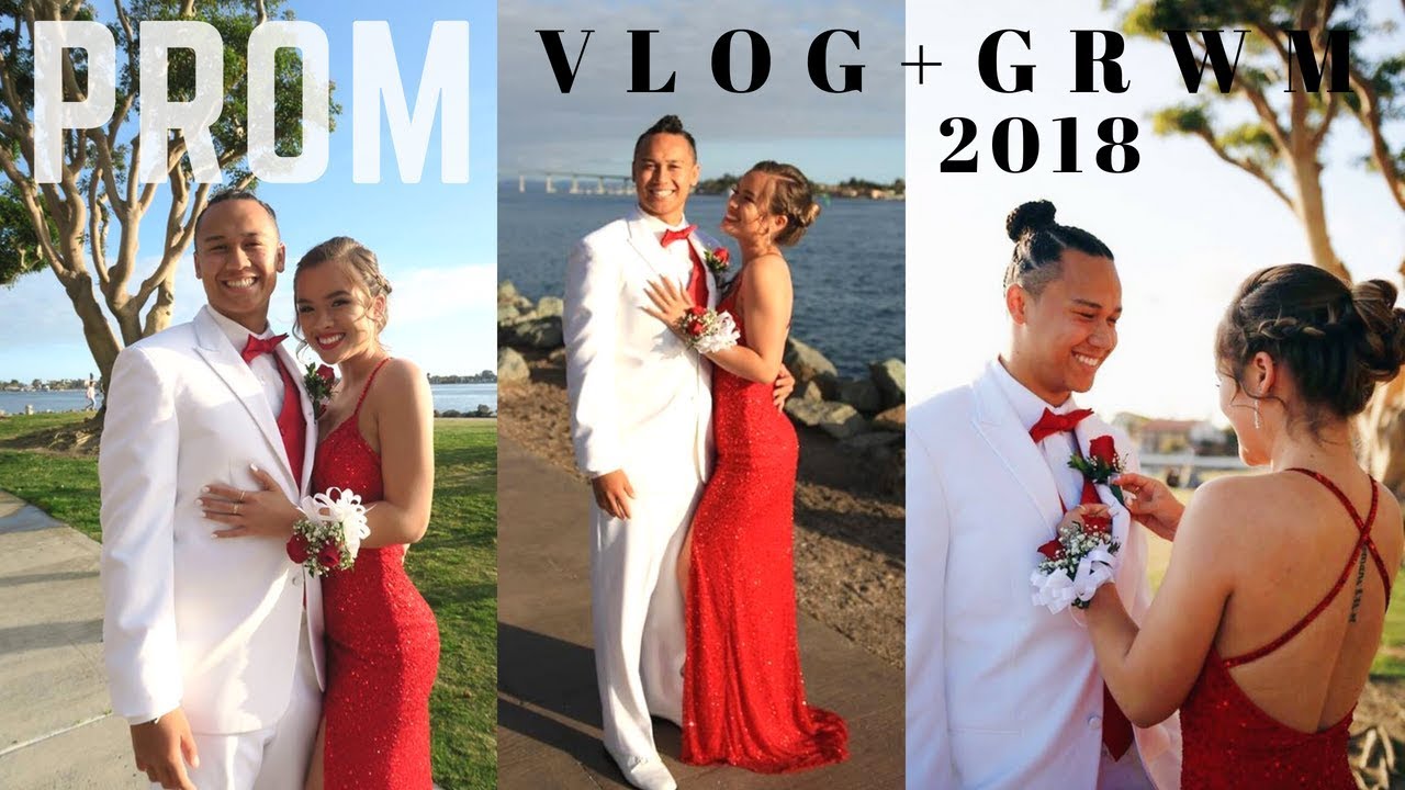 PROM 2018 VLOG + GRWM | prom makeup, prom hair, taking pictures, meeting my crazy friends!