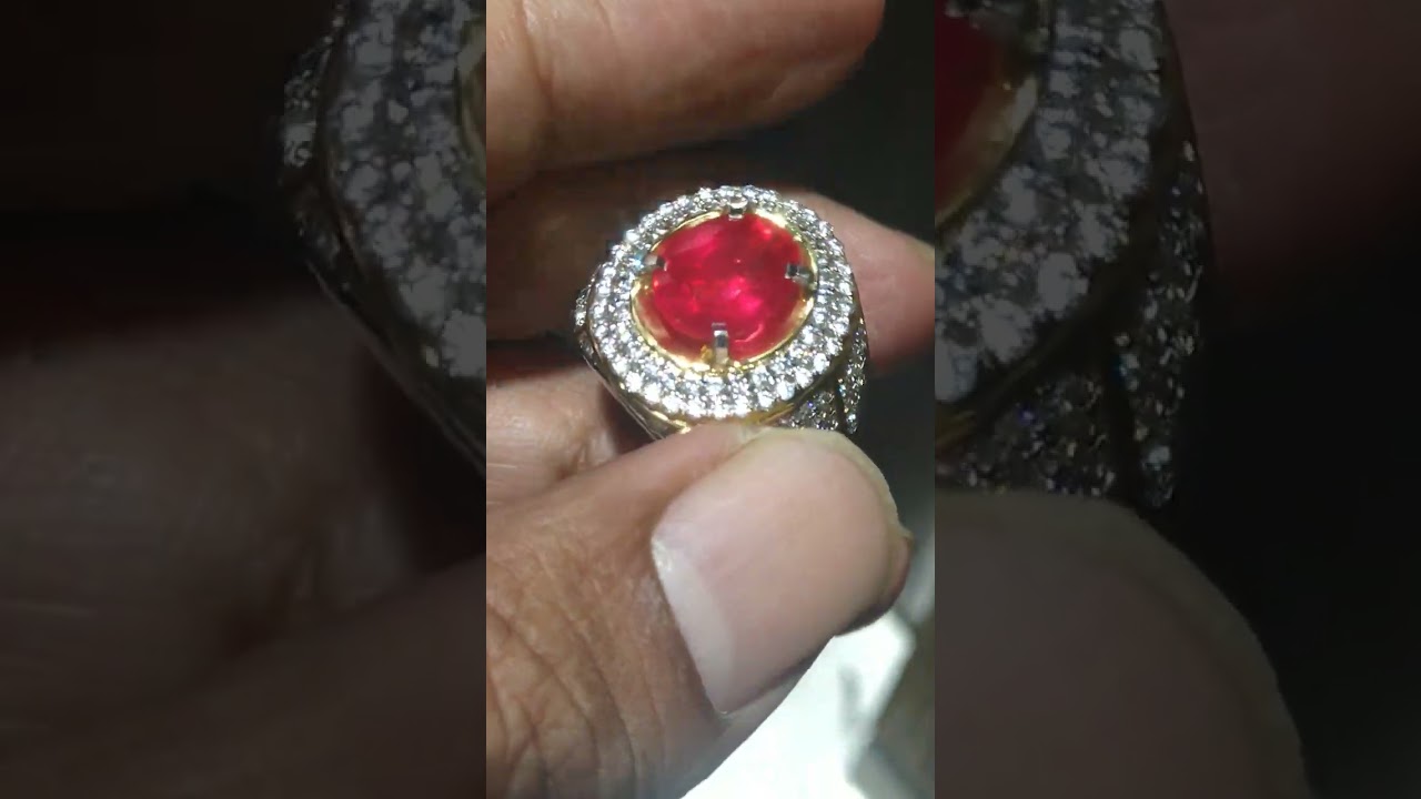 Batu cincin 3.74ct natural red ruby Hc mozambique - harga RP. 4jt