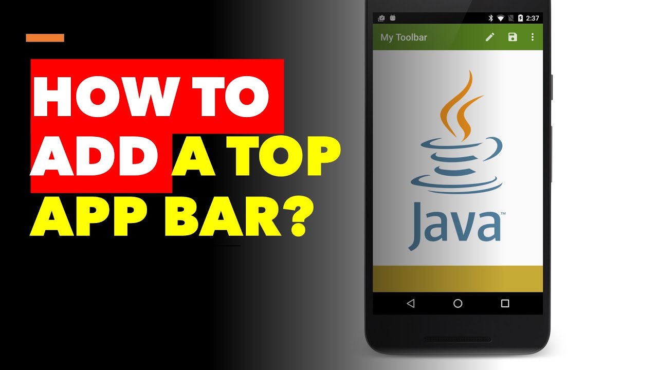 Creating Top App Bar in Java #android #javaprogramming