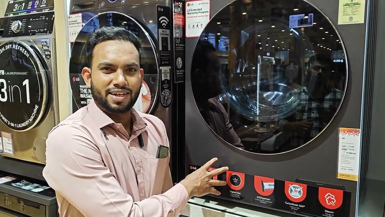 LG New 2025 12KG Front Load Washing Machine | FX1412A9K Best Front Load Machine | AI DirectDrive 2.0